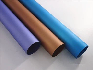 Tube rond en aluminium noir